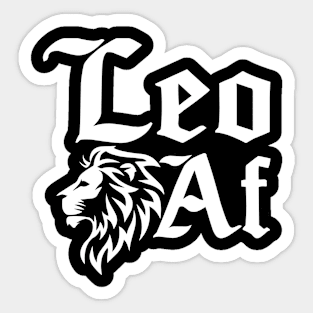 Lion graphic art leo af July August Birthday retro Leo Zodiac sign Sticker